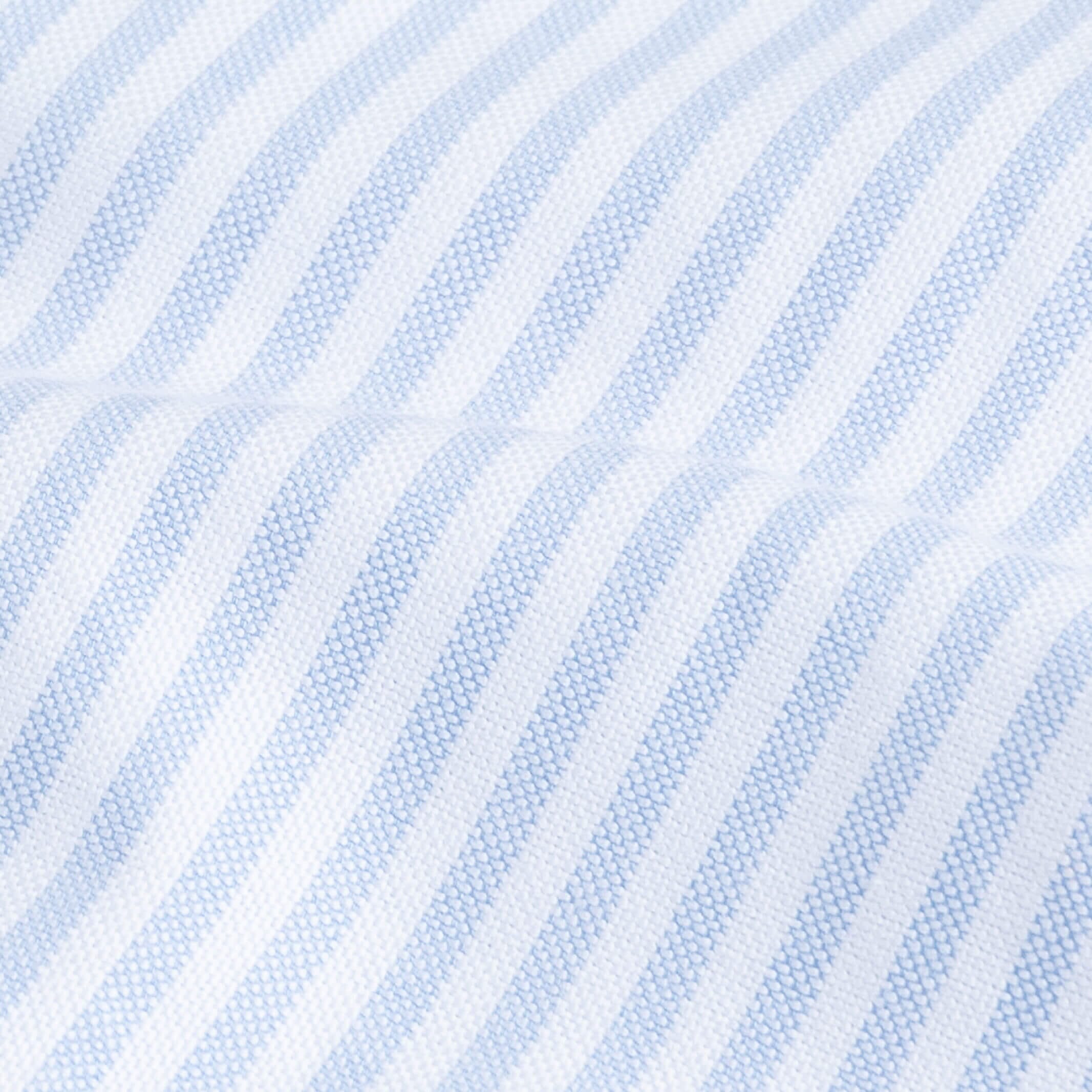 The Light Blue Grant Oxford Stripe Custom Shirt Custom Dress Shirt- Ledbury