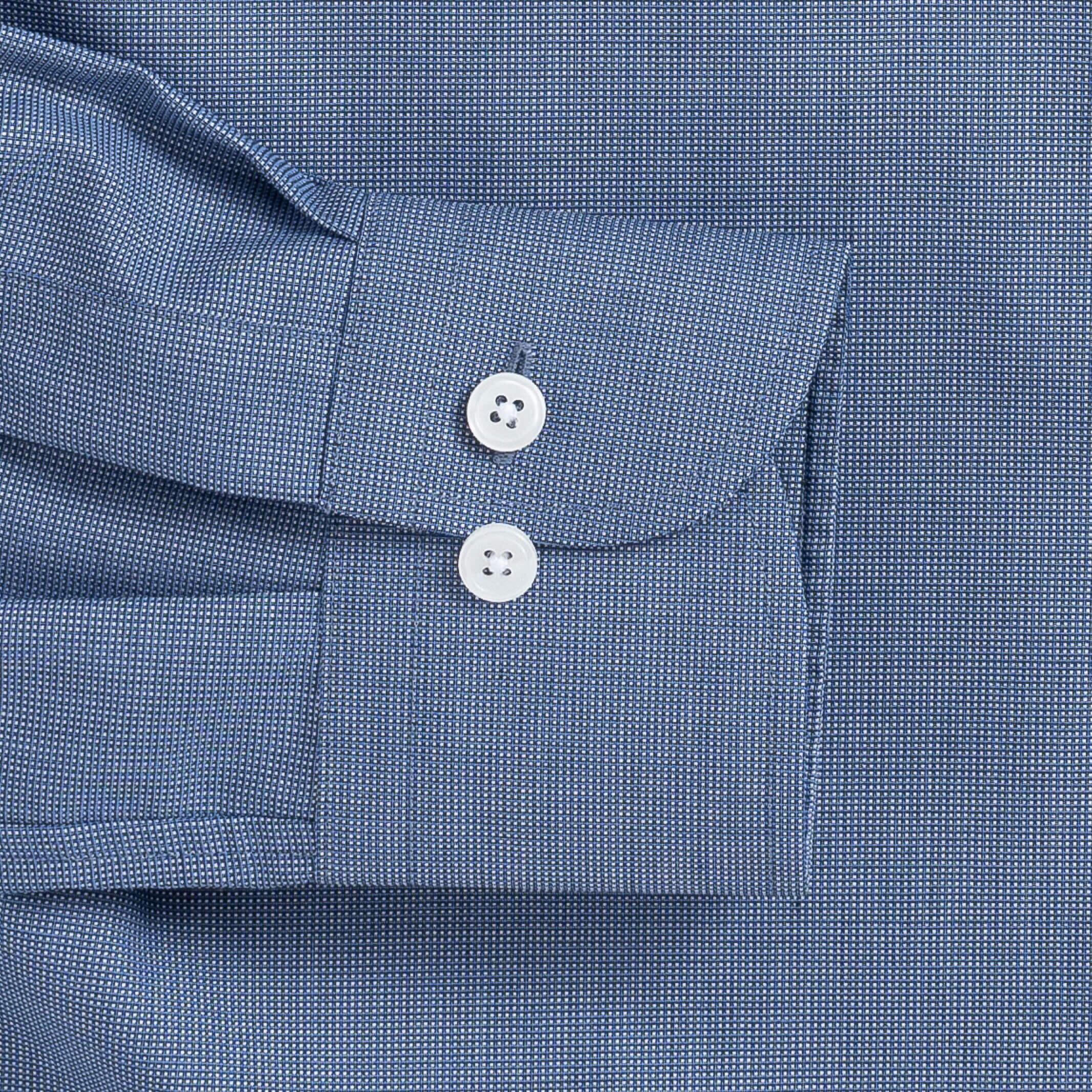 The Navy Evans Wrinkle Resistant Oxford Custom Shirt Custom Dress Shirt- Ledbury