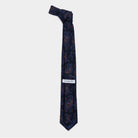 The Navy Pemberton Print Tie Tie- Ledbury