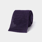The Purple Harlow Knit Tie Tie- Ledbury