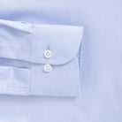 Light blue shirt sleeve and cuff - non-iron custom dress shirt detail