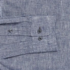 Navy blue Sandoval oxford chambray shirt sleeve and cuff detail - Ledbury double button barrel cuff