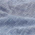 Navy blue Sandoval oxford chambray fabric texture closeup - Ledbury slub cotton weave detail
