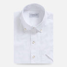 The White Short Sleeve Barretto Cotton Linen Custom Shirt Custom Short Sleeve Shirt- Ledbury