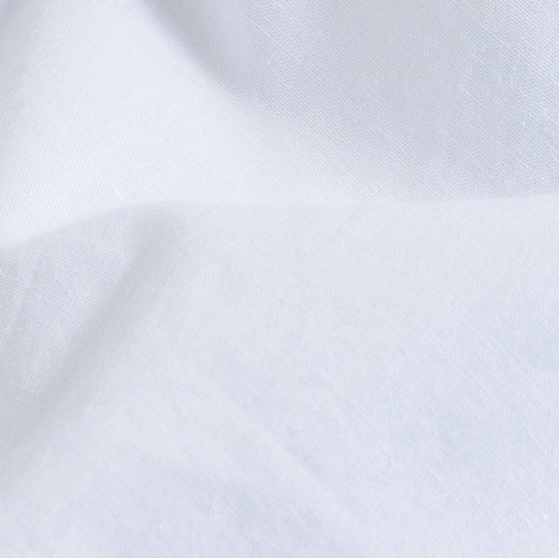 The White Short Sleeve Barretto Cotton Linen Custom Shirt Custom Short Sleeve Shirt- Ledbury