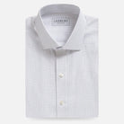 Brick red check custom dress shirt with herringbone weave - Ledbury Singer