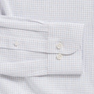 Custom dress shirt cuff and sleeve detail - brick red check