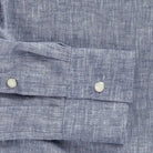 Navy blue Sandoval western shirt sleeve and pearl snap cuff detail - Ledbury western shirt cuff