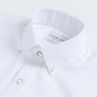 The White Evans Wrinkle Resistant Oxford Custom Shirt Custom Dress Shirt- Ledbury