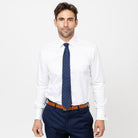 The White Fine Twill French Cuff Dress Shirt Dress Shirt- Ledbury
