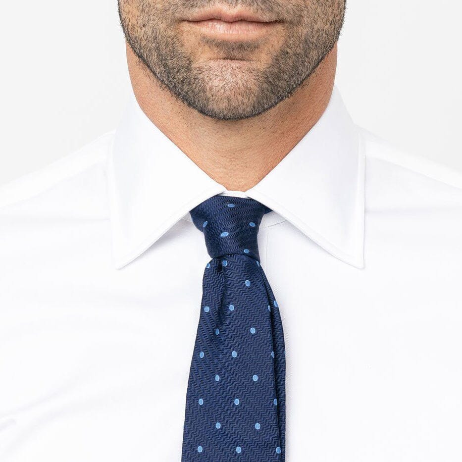 The White Fine Twill French Cuff Dress Shirt Dress Shirt- Ledbury