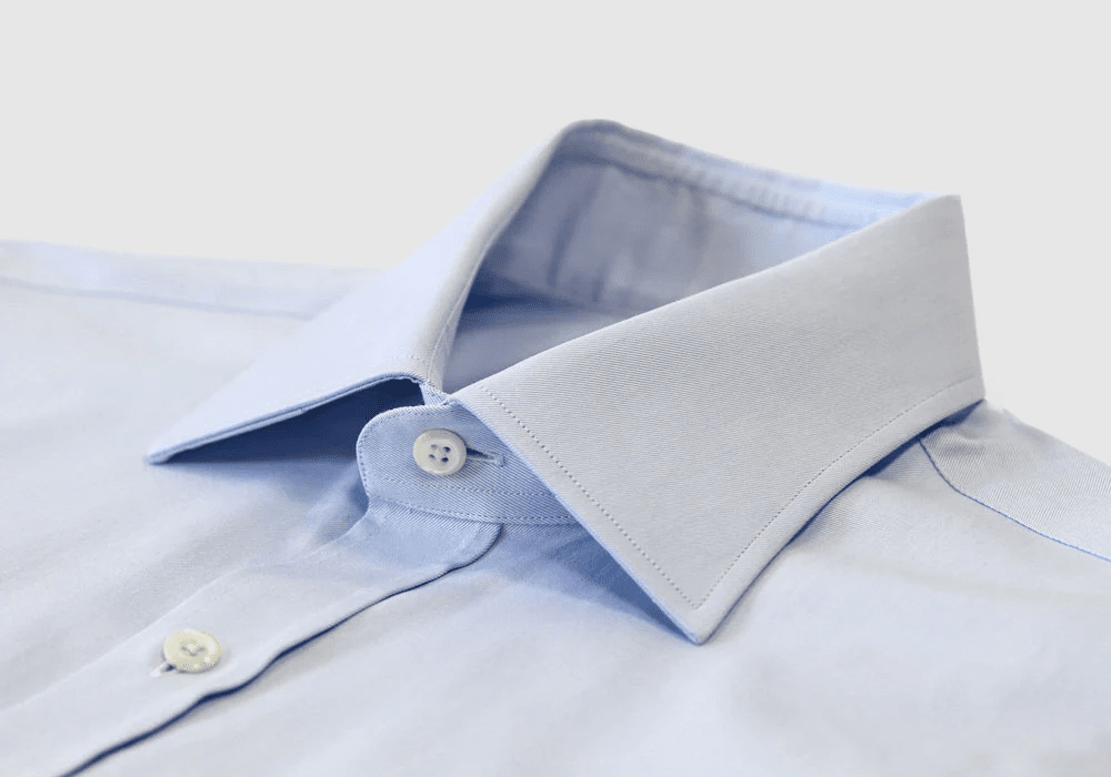 The Blue Fine Twill Spread Dress Shirt Dress Shirt- Ledbury