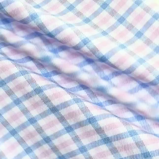 The Pink Journey Flex Performance Tattersall Custom Shirt Custom Dress Shirt- Ledbury