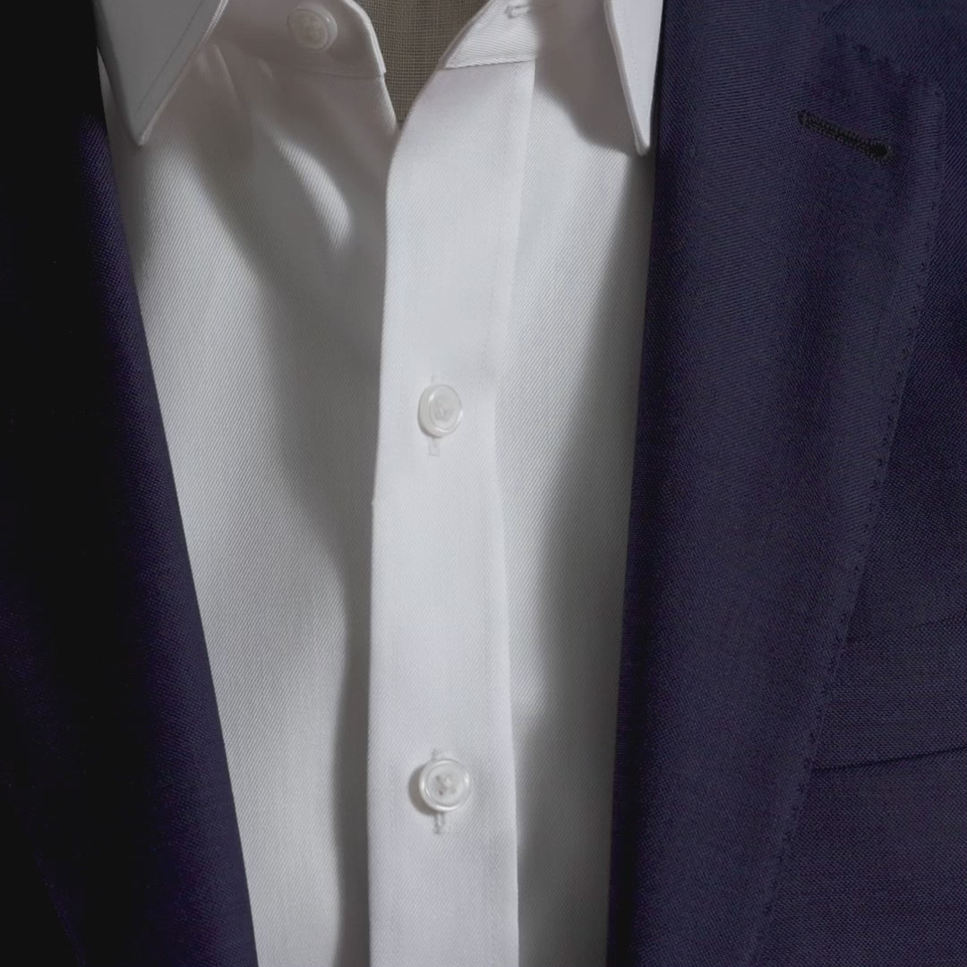 The Charcoal Sanders Non Iron Fine Twill Custom Shirt Custom Dress Shirt- Ledbury