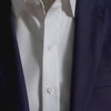 Sanders Non-iron white dress shirt - wrinkle-resistant fine twill fabric