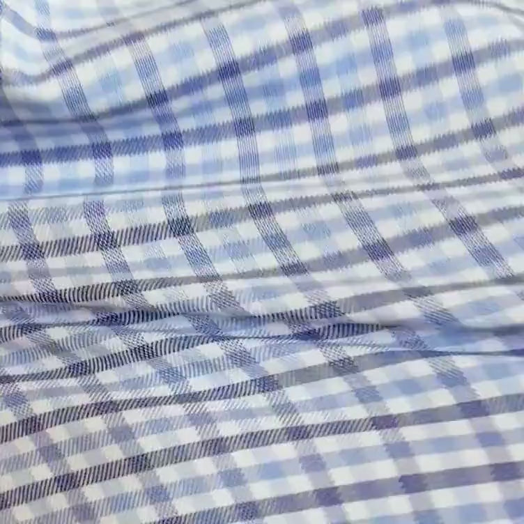 The Blue Journey Flex Performance Tattersall Custom Shirt Custom Dress Shirt- Ledbury
