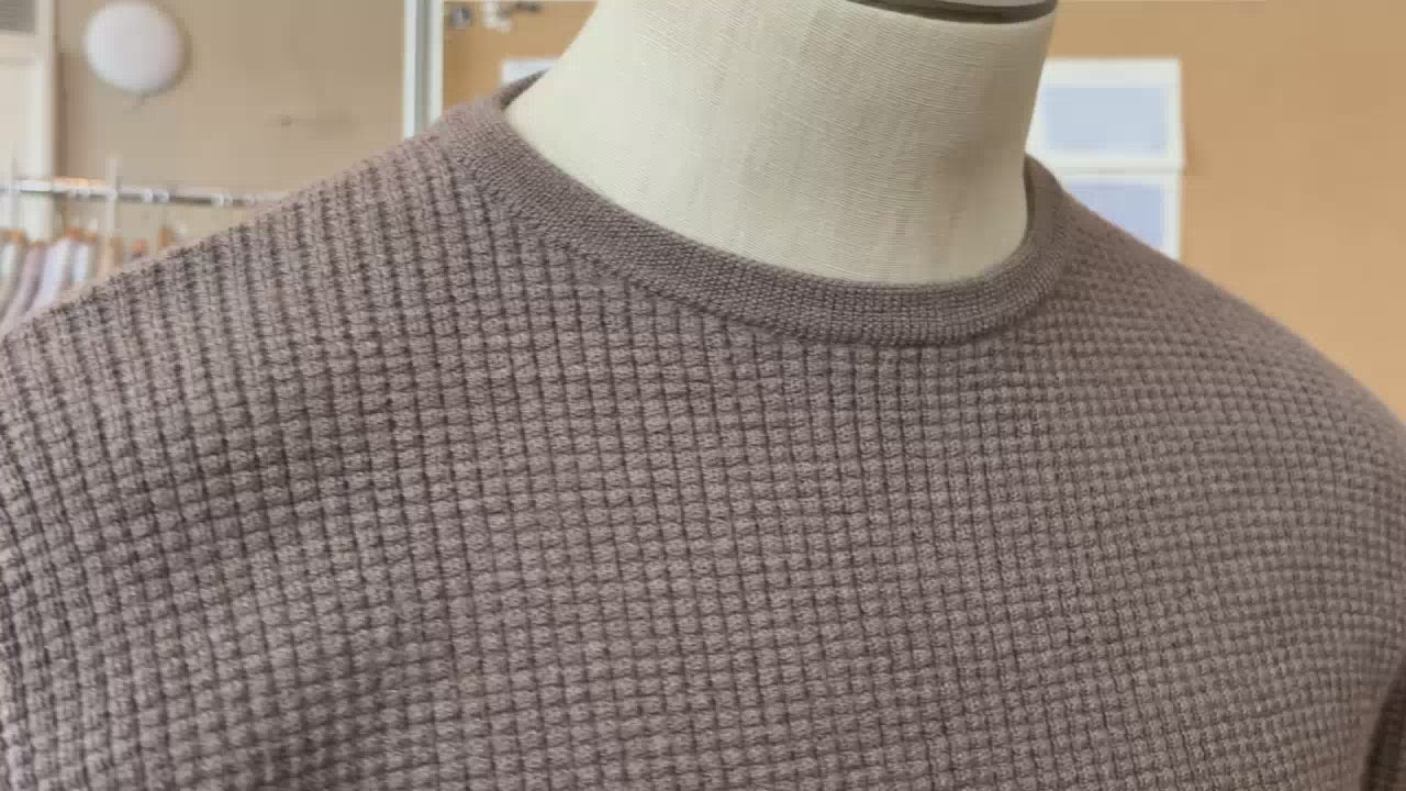 Video describing the Brown Walden Sweater by Ledbury