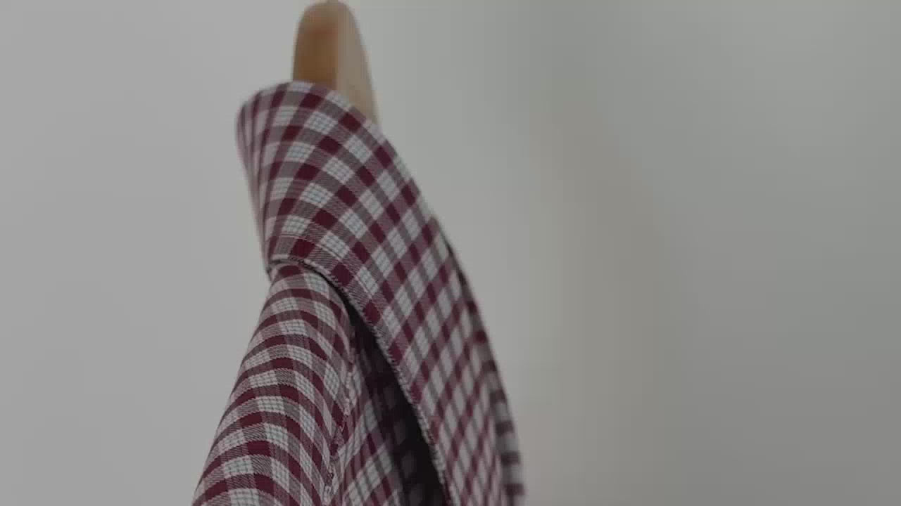 The Red Thomas Mason Britton Twill Check Custom Shirt Custom Dress Shirt- Ledbury