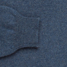 Sleeve and cuff detail on the Blue Heather Brewer Mock Neck Sweater