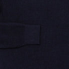 Navy Walden Thermal Crew Sweater – Sleeve Detail | Ledbury