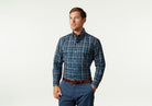 The Dark Blue Lanvale Plaid Casual Shirt Casual Shirt- Ledbury