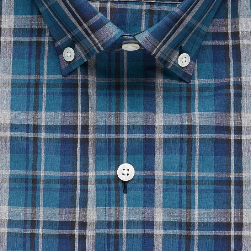The Dark Blue Lanvale Plaid Casual Shirt Casual Shirt- Ledbury