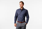 The Navy Palmyra Check Casual Shirt Casual Shirt- Ledbury