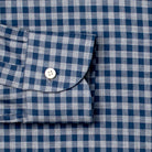 The Aegean Blue Delham Brushed Gingham Casual Shirt Casual Shirt- Ledbury