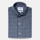 The Aegean Blue Delham Brushed Gingham Casual Shirt Casual Shirt- Ledbury