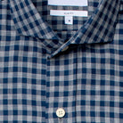 The Aegean Blue Delham Brushed Gingham Casual Shirt Casual Shirt- Ledbury