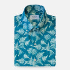 The Surf Blue Hensley Fern Print Short Sleeve Casual Shirt Short Sleeve- Ledbury