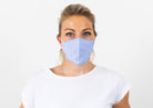 The Blue Floral Print Small Kent Trio 3-Layer Antibacterial Cotton Mask 3-Pack Mask- Ledbury
