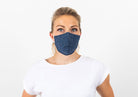 The Blue Floral Print Small Kent Trio 3-Layer Antibacterial Cotton Mask 3-Pack Mask- Ledbury