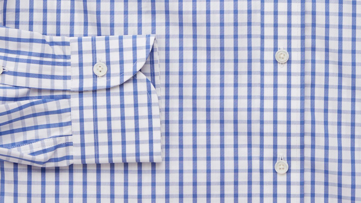 The Blue Urbana Box Check Dress Shirt Legacy Supercore- Ledbury