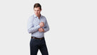 The Blue Urbana Box Check Dress Shirt Legacy Supercore- Ledbury