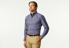The Airforce Blue Pierce Check Casual Shirt Casual Shirt- Ledbury