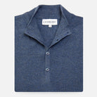 The Blue Heather Reymond Mock Henley Sweater- Ledbury