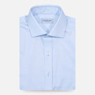 The Light Blue Adler Fine Twill Custom Shirt Custom Dress Shirt- Ledbury