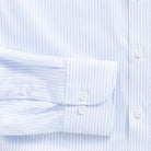 The Sky Blue Albini Bengal Stripe Ellington Twill Custom Shirt Custom Dress Shirt- Ledbury