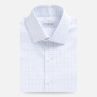 The Blue Albini Smallridge Check Custom Shirt Custom Dress Shirt- Ledbury