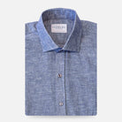 The Navy Barton Chambray Dress Shirt Dress Shirt- Ledbury