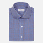 The Blue Bressett Tattersall Custom Shirt Custom Dress Shirt- Ledbury