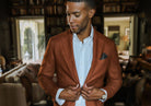 The Autumn Orange Burgess Sport Coat Sport Coat- Ledbury