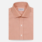 The Orange Clarendon Check Custom Shirt Custom Dress Shirt- Ledbury