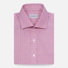 The Pink Clarendon Check Custom Shirt Custom Dress Shirt- Ledbury