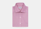The Pink Clarendon Check Custom Shirt Custom Dress Shirt- Ledbury