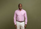 The Pink Clarendon Check Custom Shirt Custom Dress Shirt- Ledbury