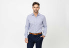 The Dark Blue Grove Stripe Custom Shirt Custom Dress Shirt- Ledbury