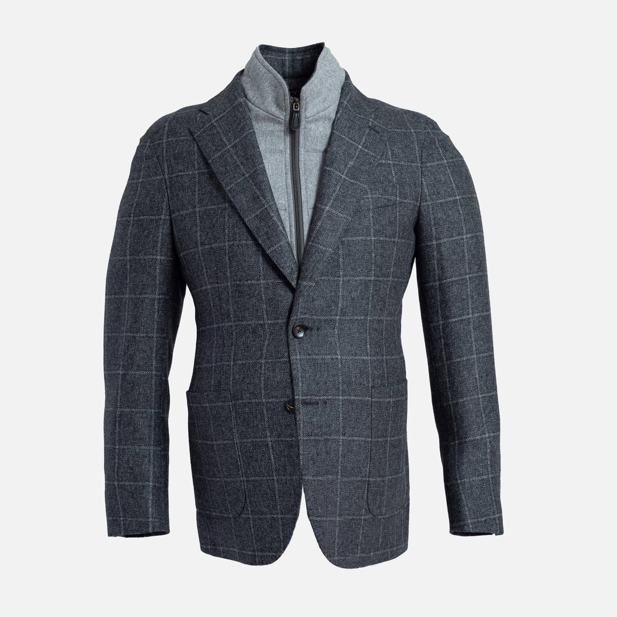 The Slate Garrison Windowpane Travel Jacket Sport Coat- Ledbury