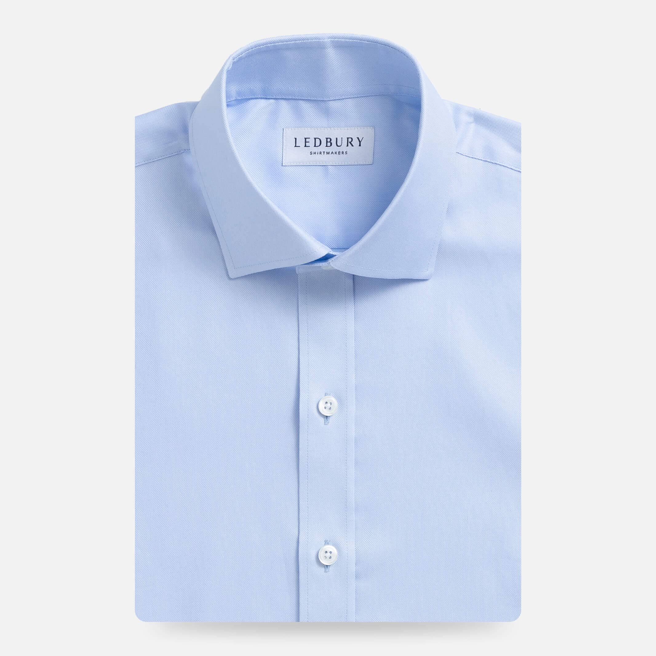 The Light Blue George Royal Oxford Custom Shirt Custom Dress Shirt- Ledbury